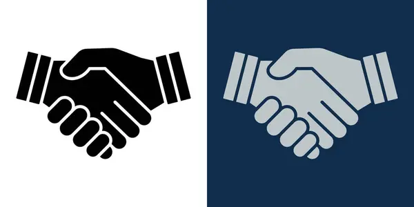 İş tokalaşması Siluet Simgesi. Siyah ve Beyaz Anlaşması Sembolü, Sözleşme ve Ortaklık İmzası, Şirket ve Hukuki Amaçlar İçin Profesyonel İşbirliği ve Güven İllüstrasyonu