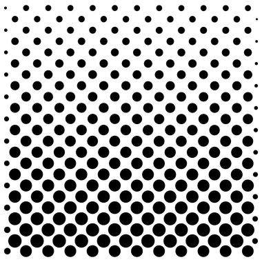 Yarım tonluk şık bir arka plan. Siyah üzerine beyaz. Dekorasyon, poster, davetiye, dijital sanat ve tasarım için noktalı gradyan etkisi olan modern soyut geometrik doku.