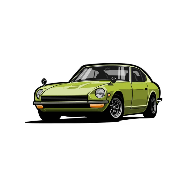 Premium Classic Japanese Sport Car Vector Illustration Meilleur Pour Jdm — Image vectorielle