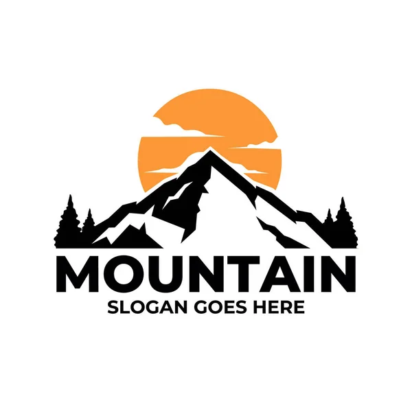 Logo Górskie Emblemat Szablon Wektor Izolowane Najlepsze Dla Branży Związanej — Wektor stockowy