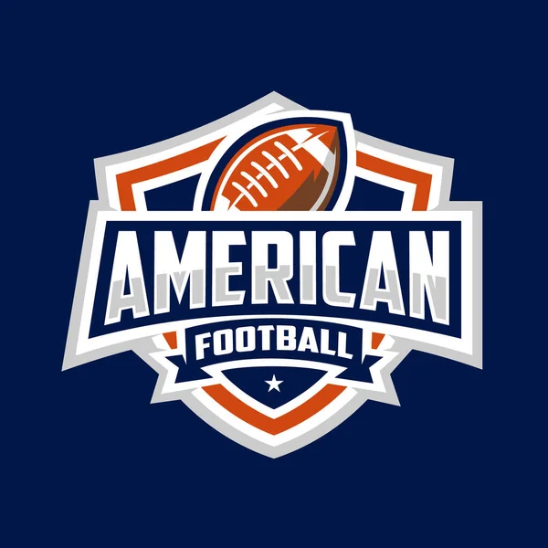 American Football Vector Art Logo Design Isoliert Besten Für Aufkleber — Stockvektor