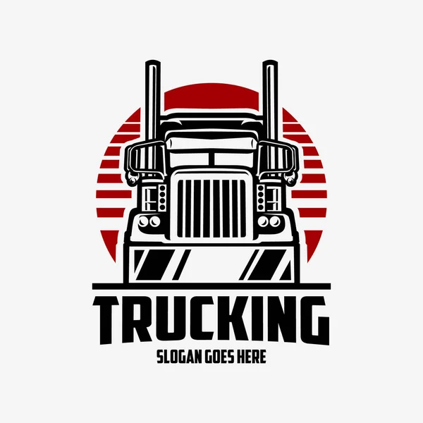 Speditionsunternehmen Kreis Logo Vorlage Frontansicht Truck Vector Das Beste Für — Stockvektor