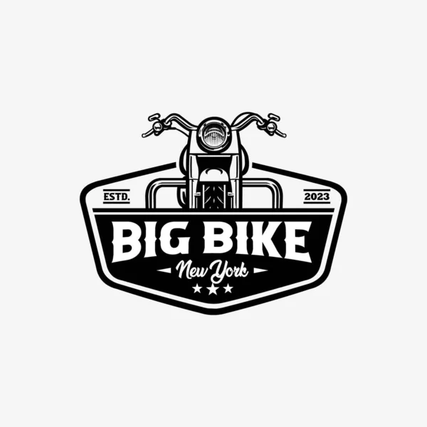 Vector Del Logotipo Insignia Del Emblema Motocicleta Grande Americana Bici — Archivo Imágenes Vectoriales