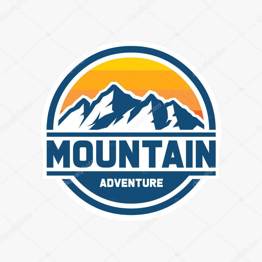 Mountain Logo Vector Badge Emblem Design Template Set