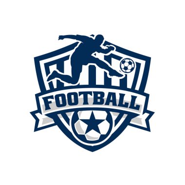 Futbol Futbol Turnuvası Vektör Sanat Amblemi Hazır Logo. Spor Logosu ve Görüntü için en iyisi