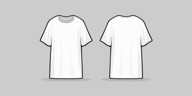 Beyaz Tshirt Vektör Model Tasarım Şablonu