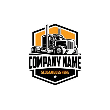 Taşımacılık Şirketi Amblem Logo Vektörü izole edildi