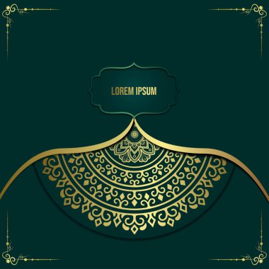 Lüks dekoratif mandala arkaplan Arap İslami doğu modeli premium vektörü