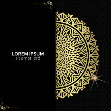 Mandala desenli arkaplan şablonu