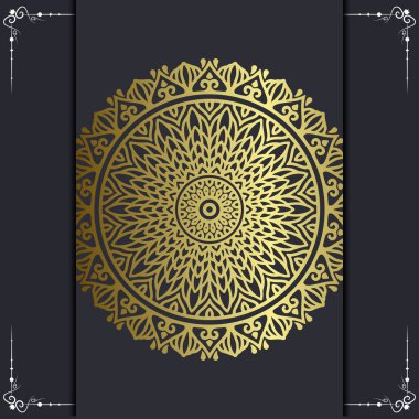 Mandala desenli arkaplan şablonu