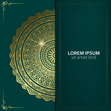 Lüks dekoratif mandala arkaplan Arap İslami doğu modeli premium vektörü