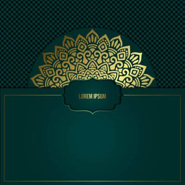 Lüks dekoratif mandala arkaplan Arap İslami doğu modeli premium vektörü