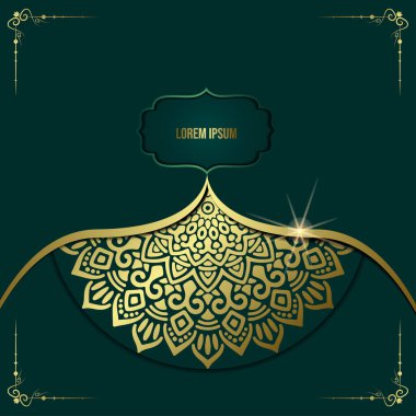 Lüks dekoratif mandala arkaplan Arap İslami doğu modeli premium vektörü