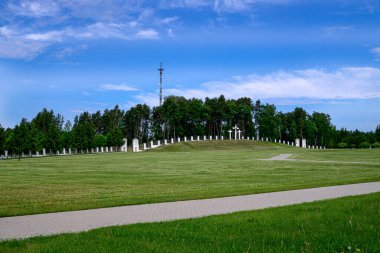 Letonya 'daki Aglona Katedrali' nin çevresindeki alan