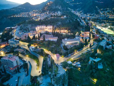 İtalya 'da volkan etna ve taormina