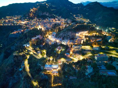 İtalya 'da volkan etna ve taormina