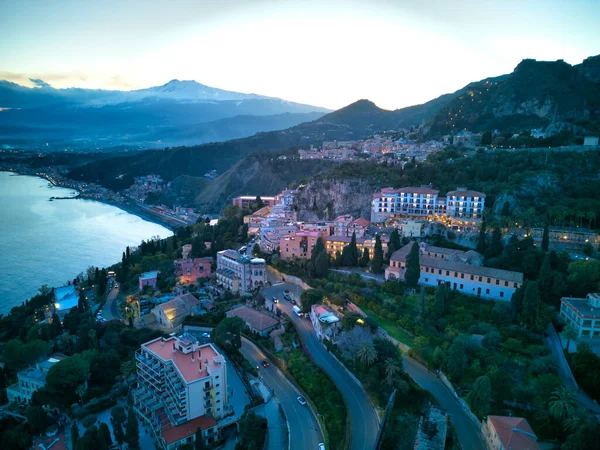 İtalya 'da volkan etna ve taormina