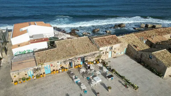 Akdeniz şehrinin havadan görünüşü