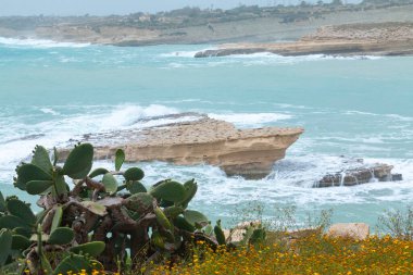 Malta 'yı çevreleyen bir fırtına Akdeniz' i dalgaları yakalamak ve sörf yapmak için mükemmel hale getiriyor.