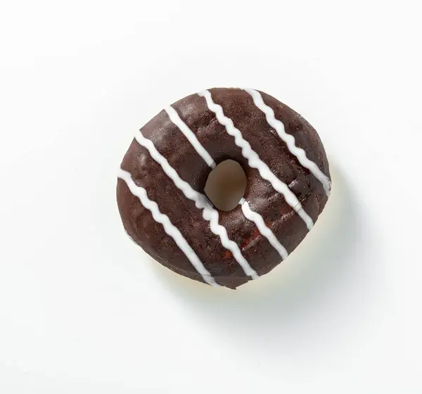 Sweet Donuts Chocolate Glaze Sugar White Stock Picture