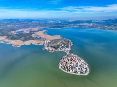 Bursa - Türkiye 'deki Golyazi Yarımadası' nın insansız hava aracı görüntüsü