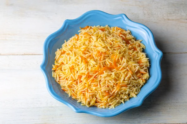 stock image Turkish cuisine; carrot rice pilaf (Turkish name; Havuclu pilav)