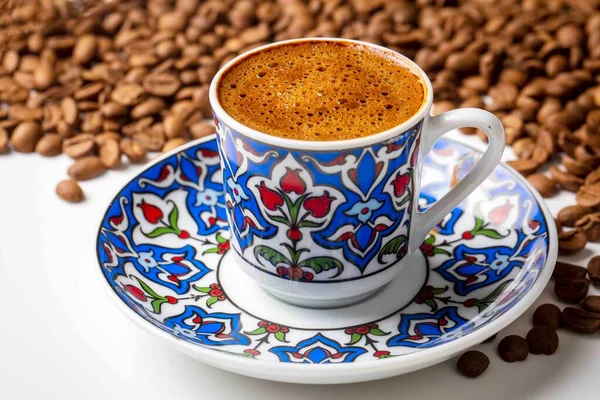 Traditional Delicious Turkish Coffee Food Concept Photo — Stock Photo, Image
