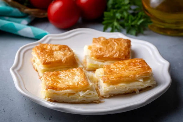 Delicious Turkish Tray Pastry Boregi Cheese Adana Borek — Stock Photo, Image