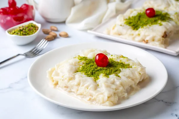 stock image Turkish Traditional Ramadan Dessert Gullac