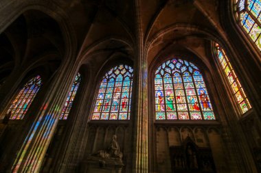 Belçika, 19 Nisan 2023. Brüksel, Belçika 'daki büyük katedral