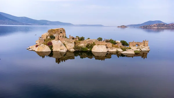 stock image Lake Bafa, Kapkiri island - Kapikiri Village and island - Herakleia Ancient City - Turkey