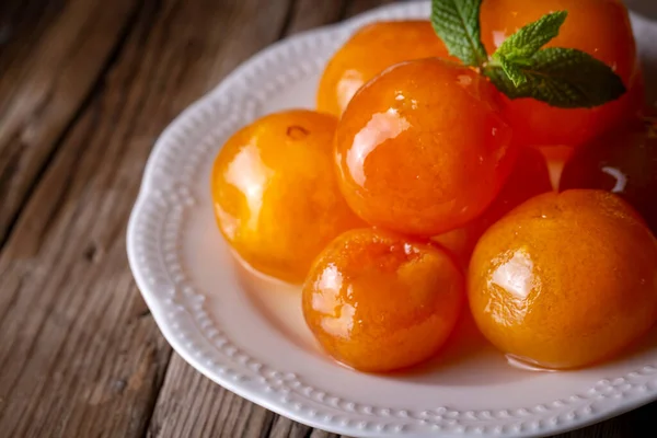 Tangerine Jam Glass Jar Fruit — Stock Photo, Image