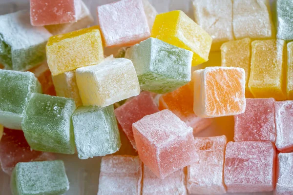 stock image Heap of colorful Turkish delight