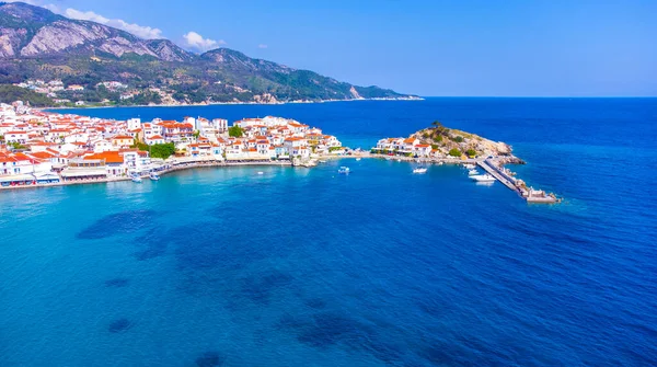 Kokkari Limanı Manzarası Kokkari Samos Adası Nın Popüler Köyüdür — Stok fotoğraf