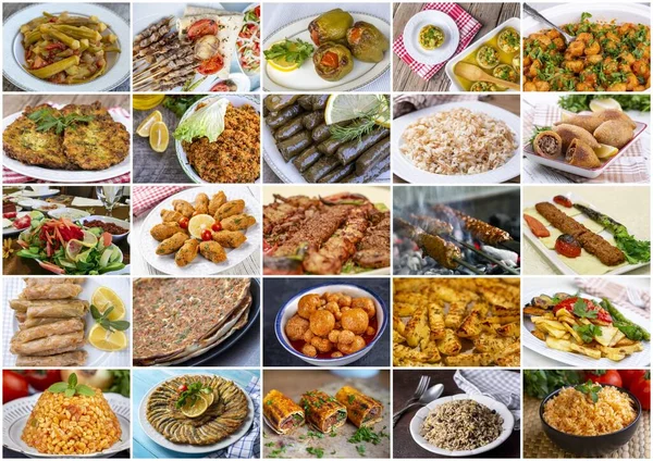 Colaj Tradițional Delicios Alimente Turcești — Fotografie, imagine de stoc