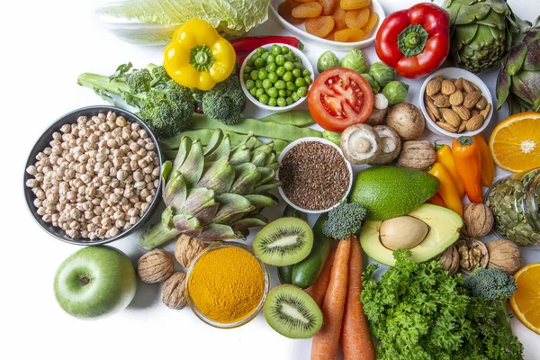 Gesunde Ernährung Gemüse Hintergrund Sauberes Und Entgiftetes Essen — Stockfoto