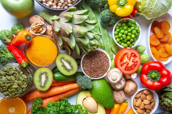 Alimentación Saludable Antecedentes Vegetales Comer Limpio Desintoxicar — Foto de Stock