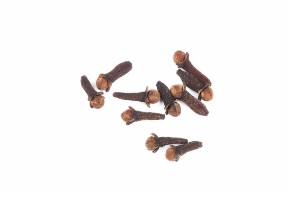 Dried Clove Spice White Background — Stock Photo, Image