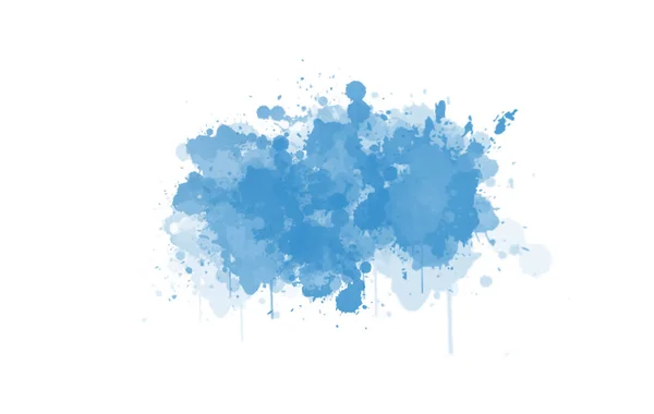 Pincel Azul Abstracto Fondo Gota Salpicadura Sobre Papel Esta Una — Foto de Stock