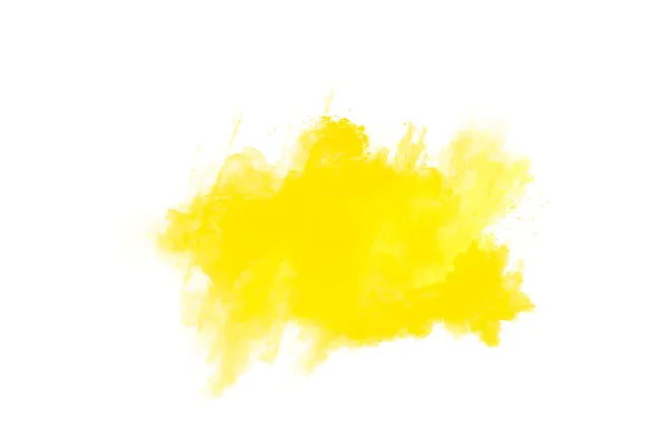 Abstrakcyjne Żółte Tło Kropli Szczotki Plama Papierze Ręcznie Rysowany Kolor — Zdjęcie stockowe