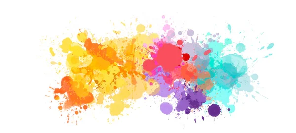 Multicolored Splash Watercolor Blot Template Your Designs — Stock Photo, Image
