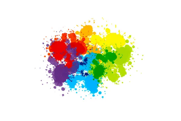 Multicolor Splash Aquarel Vlek Template Voor Ontwerpen — Stockfoto