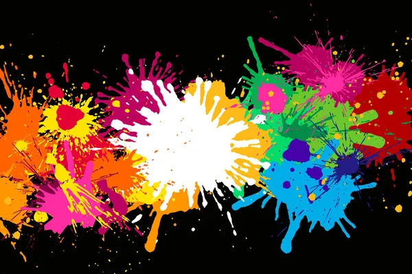 Splashing Kolorowe Kolory Akwareli Papierze Aby Utworzyć Teksturę Tła Streszczenie — Zdjęcie stockowe
