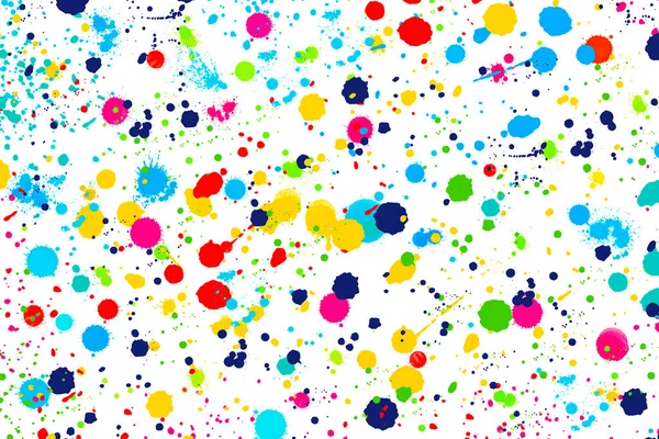 Splashing Πολύχρωμα Χρώματα Ακουαρέλα Στο Χαρτί Για Δημιουργήσετε Μια Υφή — Φωτογραφία Αρχείου