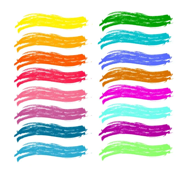 Rainbow Watercolor Brush Stroke Green Stripes Isolated White Colorful Painted — Stock Photo, Image