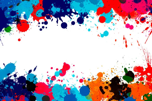 Splashing Colorful Watercolor Colors Paper Create Background Texture Abstract Paint — Stock Photo, Image