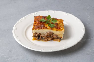 Moussaka - A traditional Greek dish clipart