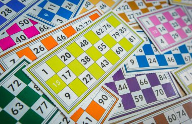 Bingo kartları (tombala / Loto) ve izole numaraları ile