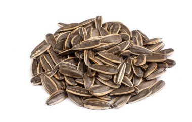 Beyaz arka plan ayçiçeği tohumu