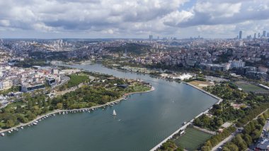 İstanbul Altın Boynuzu 'nun (Haliç) insansız hava aracı Haliç - İstanbul